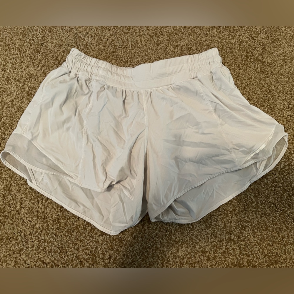 White Lululemon shorts